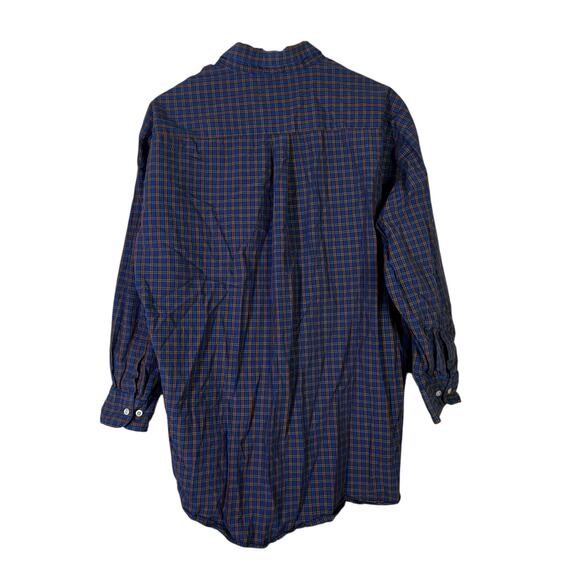 Vintage Gitman Bros Plaid Button Down Shirt Mens XL Blue 100% Cotton Retro - Picture 3 of 7